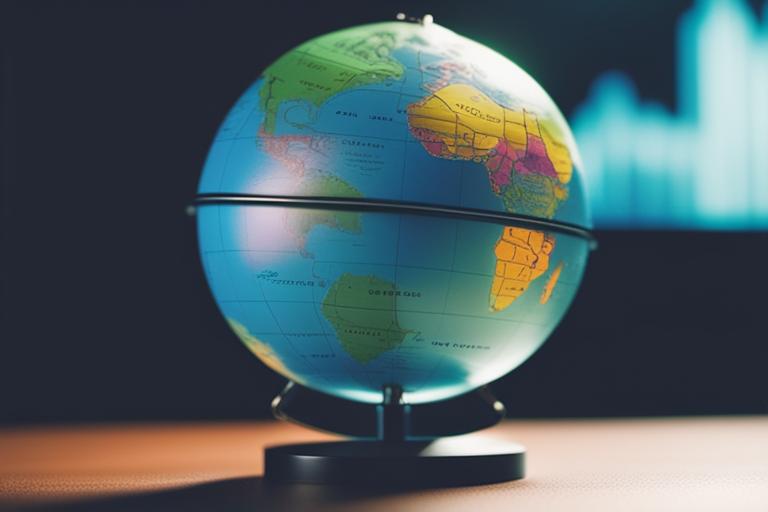 Illustration of globe to portray emerging marketing