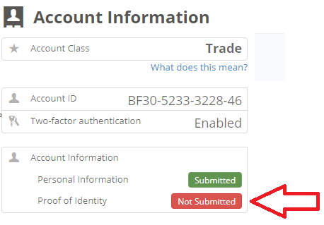 Account information bitFlyer